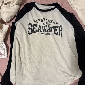 Long sleeve color block shirt